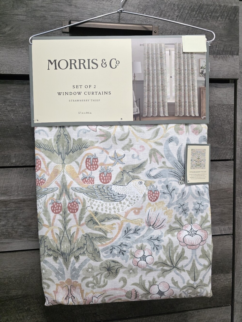 William Morris & Co Strawberry Thief Windows Curtain Panels - Set of 2